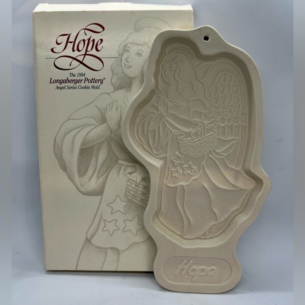 Vintage 1994 Large Longaberger Angel “Hope” Limited Edition Cookie Mold